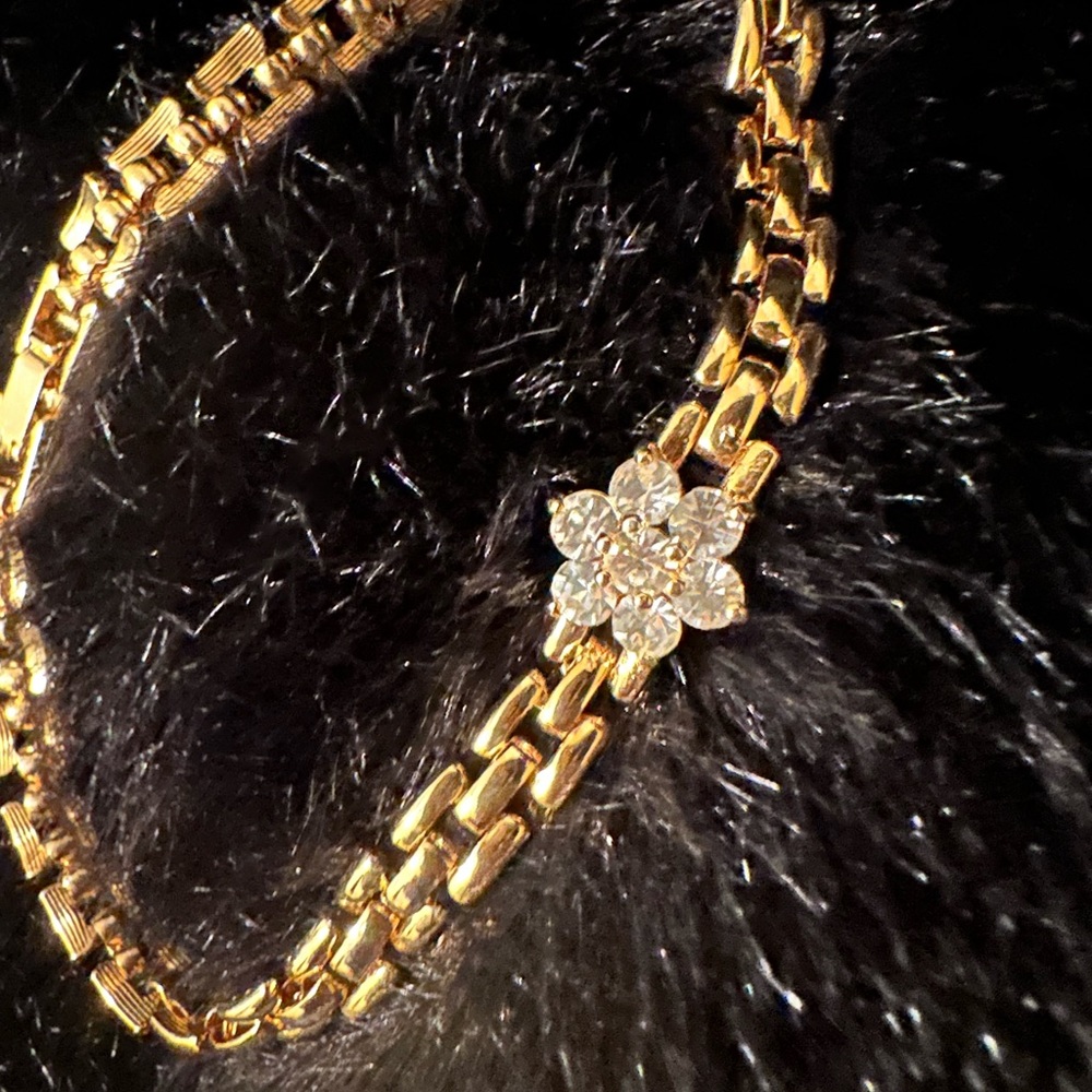105.  Golden Gala Link Bracelet